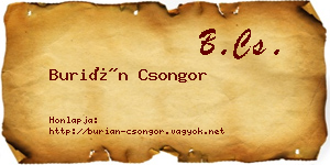 Burián Csongor névjegykártya